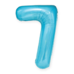 Balon foliowy "cyfra 7", niebieska, 100 cm