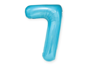 Balon foliowy "cyfra 7", niebieska, 100 cm