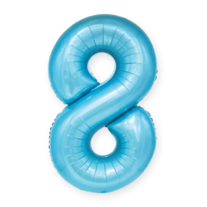 Balon foliowy "cyfra 8", niebieska, 100 cm