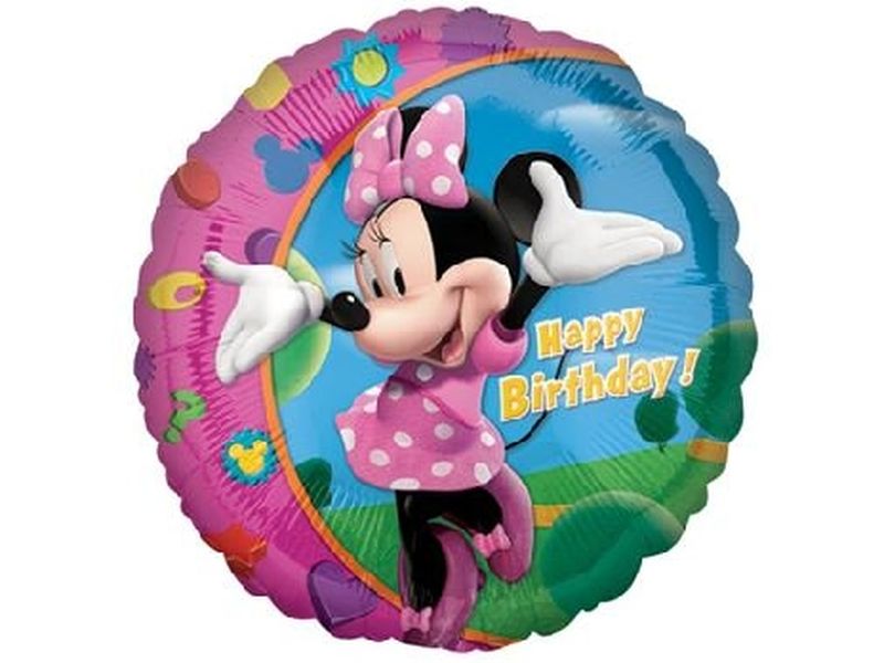 Balon foliowy „Minnie - Happy Birthday”, 45 cm (18 cali)