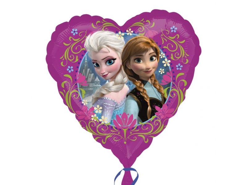 Balon foliowy „Frozen, Kraina Lodu - serce”, 45 cm (18 cali)