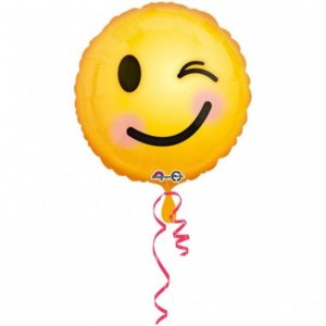 Balon foliowy „Smile - emotikony, okragły”, 45 cm (18 cali)