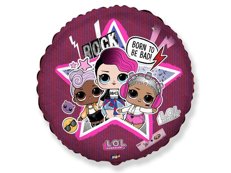 Balon foliowy „Laleczki LOL Born to be bad”, 45 cm (18 cali)