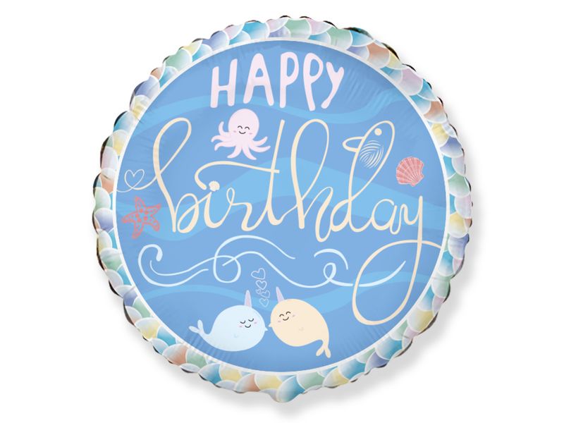 Balon foliowy „Narwal”, 45 cm (18 cali)