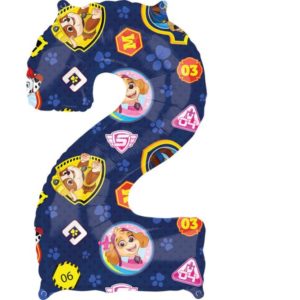 Balon foliowy "cyfra 2", Psi Patrol (Paw Patrol), 66 cm