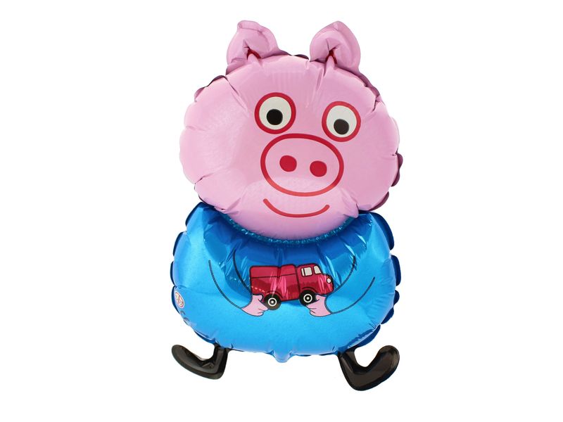 Balon foliowy "Świnka Peppa", niebieska kamizelka, 24 cale