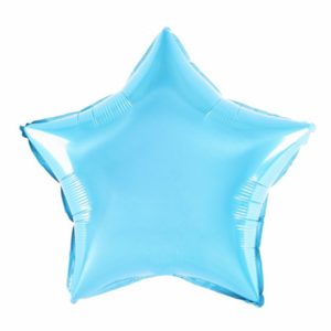 Balon foliowy gwiazda, niebieska, 45 cm (18 cali)