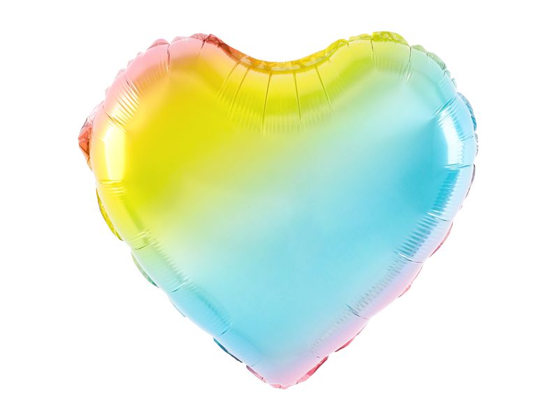 Balon foliowy serce, wielokolorowy, 45 cm (18 cali)