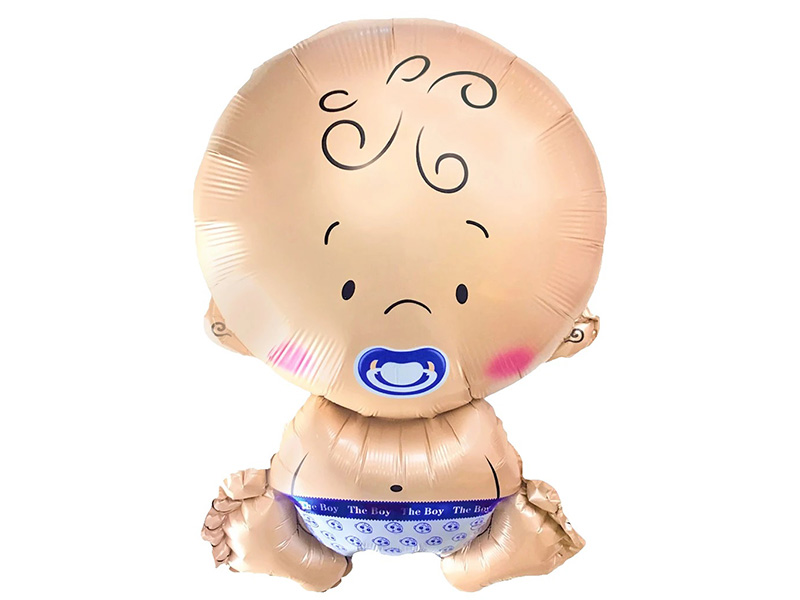 Balon foliowy "Bobas - chłopiec", 74 cm x 49 cm