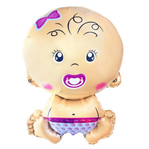 Balon foliowy "Bobas - dziewczynka", 74 cm x 49 cm