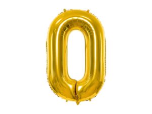 Balon foliowy "cyfra 0", złota, 100 cm