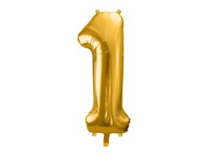 Balon foliowy "cyfra 1", złota, 100 cm