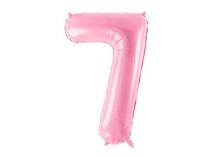 Balon foliowy "cyfra 7", różowa, 100 cm
