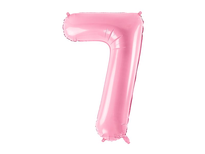 Balon foliowy "cyfra 7", różowa, 100 cm