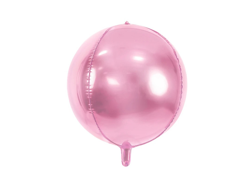 Balon foliowy kula "bubble", różowa, 55 cm (21 cali)