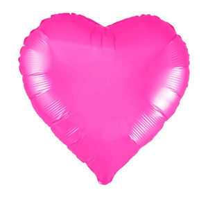Balon foliowy serce, ciemny różowy, 45 cm (18 cali)