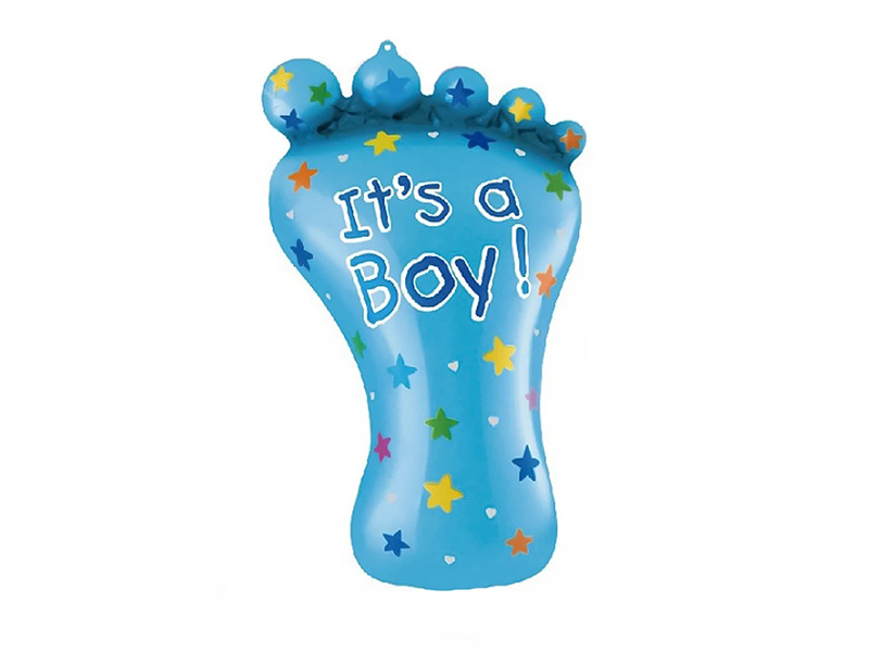 Balon foliowy stópka "It's a Boy!", niebieski, 45 cm x 79 cm