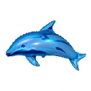 Balon foliowy "Delfin duży" niebieski, 24 cale