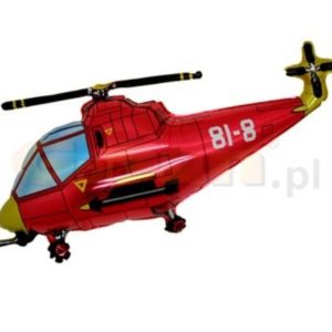 Balon foliowy "Helikopter", czerwony, 24 cale