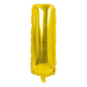 Balon foliowy „litera I”, złota, 40 cm