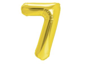 Balon foliowy „cyfra 7”, złota, 40 cm