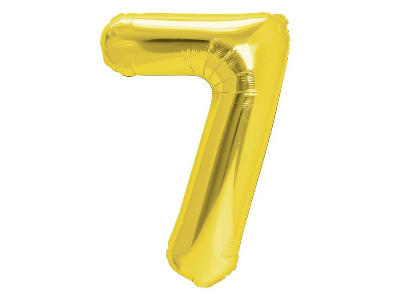 Balon foliowy „cyfra 7”, złota, 40 cm