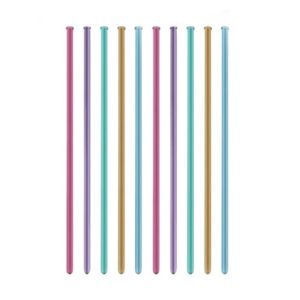 Balony do modelowania z pompką, rurki, kolorowe chrom, 10 szt.