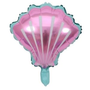 Balon foliowy "Muszelka", różowy, 51 cm x 54,5 cm