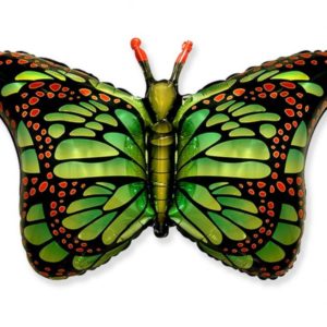 Balon foliowy "Motyl Monarcha", zielony, 24 cale