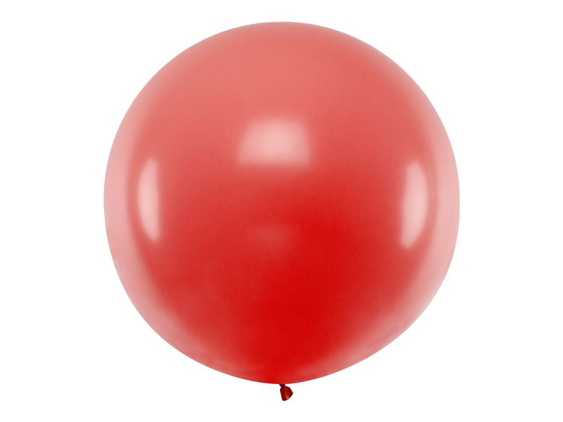 Balon okrągły, 36 cali, Pastel Red