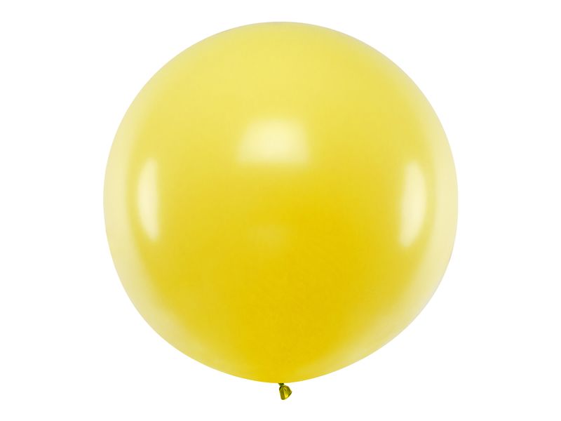 Balon okrągły, 36 cali, Pastel Yellow