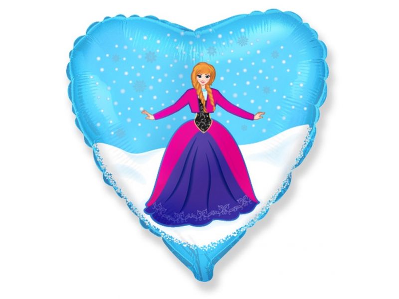 Balon foliowy „Śnieżna Kraina - Księżniczka”, 45 cm (18 cali)