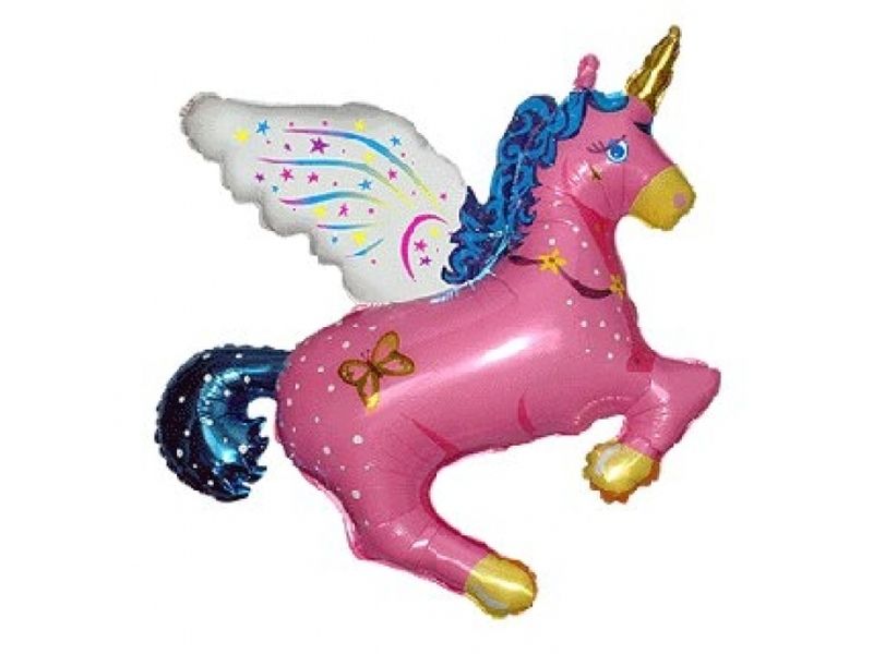 Balon foliowy "Jednorożec magiczny", różowy, 24 cale