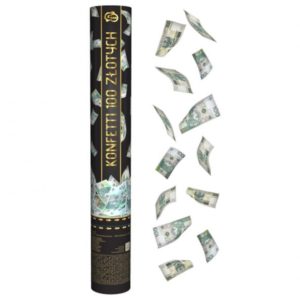 Konfetti pneumatyczne, 100 złotych, 40 cm