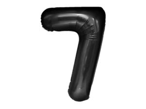 Balon foliowy "cyfra 7", czarna, 100 cm