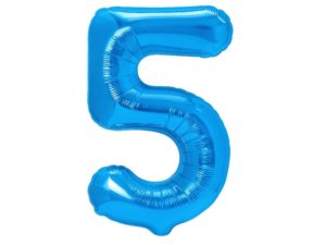 Balon foliowy "cyfra 5", ciemno niebieska, 100 cm