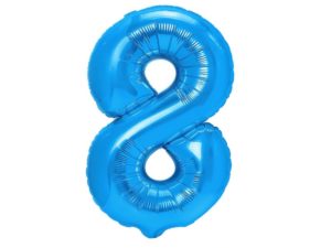 Balon foliowy "cyfra 8", ciemno niebieska, 100 cm