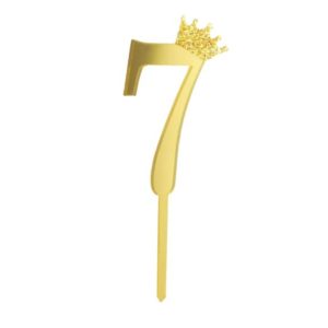 Topper na tort cyfra "7", złota