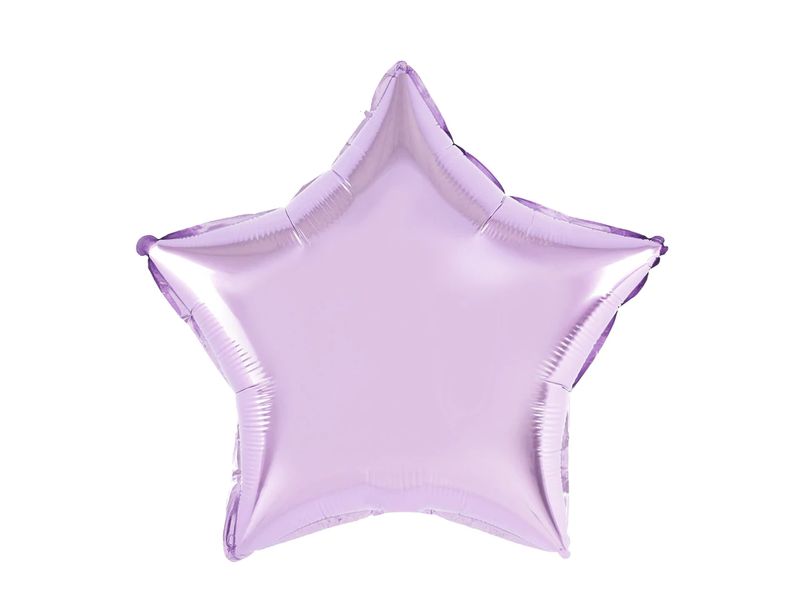 Balon foliowy gwiazda, jasno fioletowy, 45 cm (18 cali)