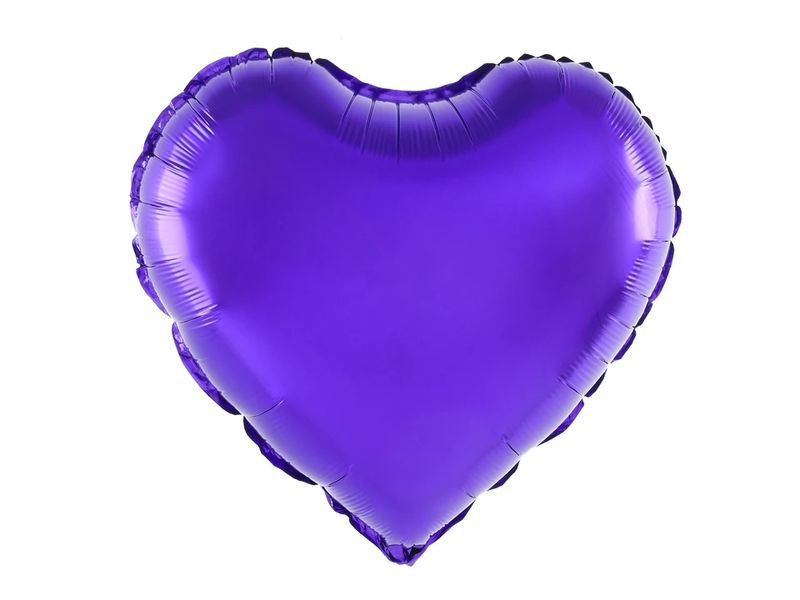 Balon foliowy serce, fioletowe, 45 cm (18 cali)