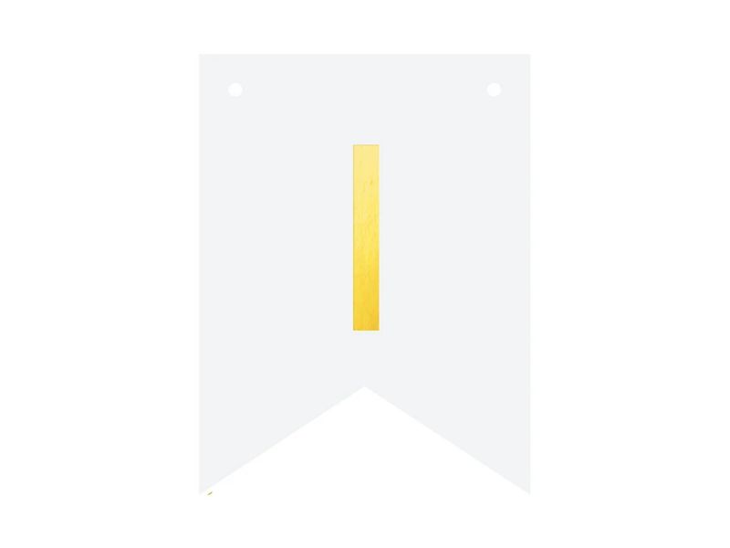 Baner DIY, 16 cm, biały, literka "I"