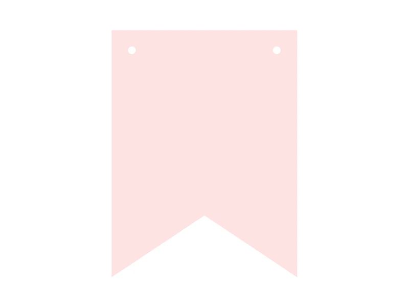Baner DIY, 16 cm, różowy
