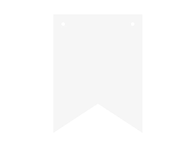 Baner DIY, 16 cm, biały