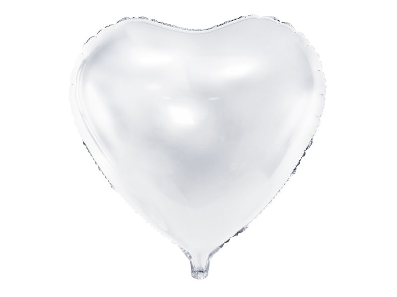 Balon foliowy serce, biały, 61 cm (24 cali)