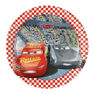 Talerzyki, Cars 3 (Auta 3), 20 cm, 8 szt.