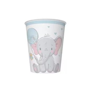 Kubki, Słonik z niebieskim balonikiem, 250ml, 8 szt.
