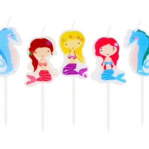Świeczki urodzinowe "Pikery: Syrenki", 5 szt.