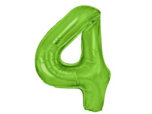 Balon foliowy "cyfra 4", zielona, 100 cm