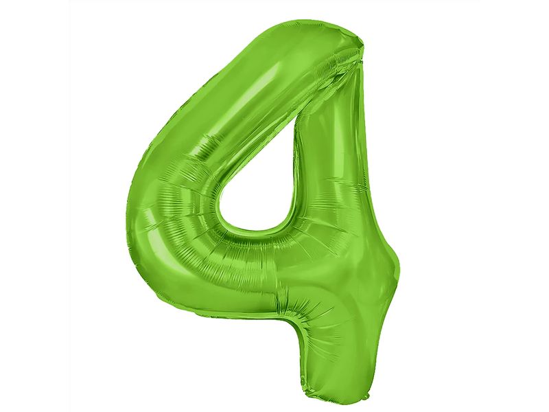 Balon foliowy "cyfra 4", zielona, 100 cm