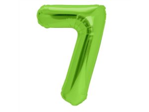 Balon foliowy "cyfra 7", zielona, 100 cm